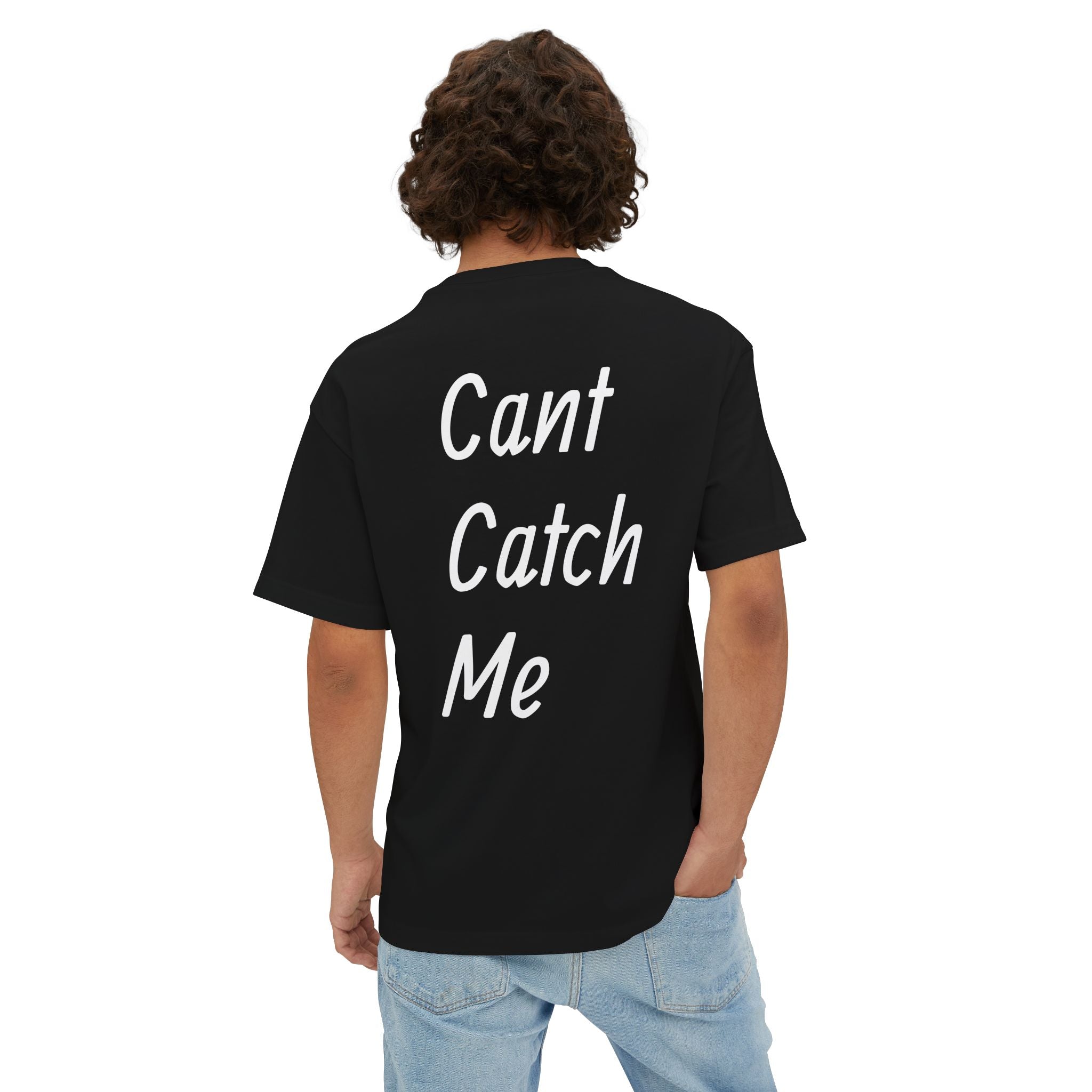 Soflo Black Cant Catch Me Oversized Tee