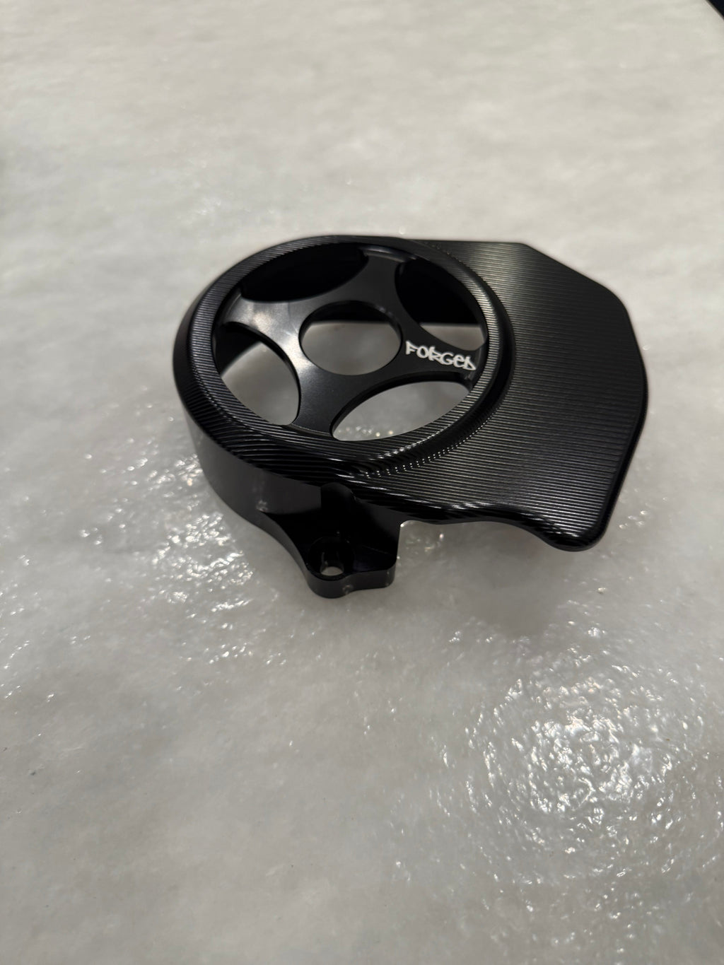 Surron Ultra Bee Metal Motor Cover | CNC Upgrade Replacement (Black & Chrome)