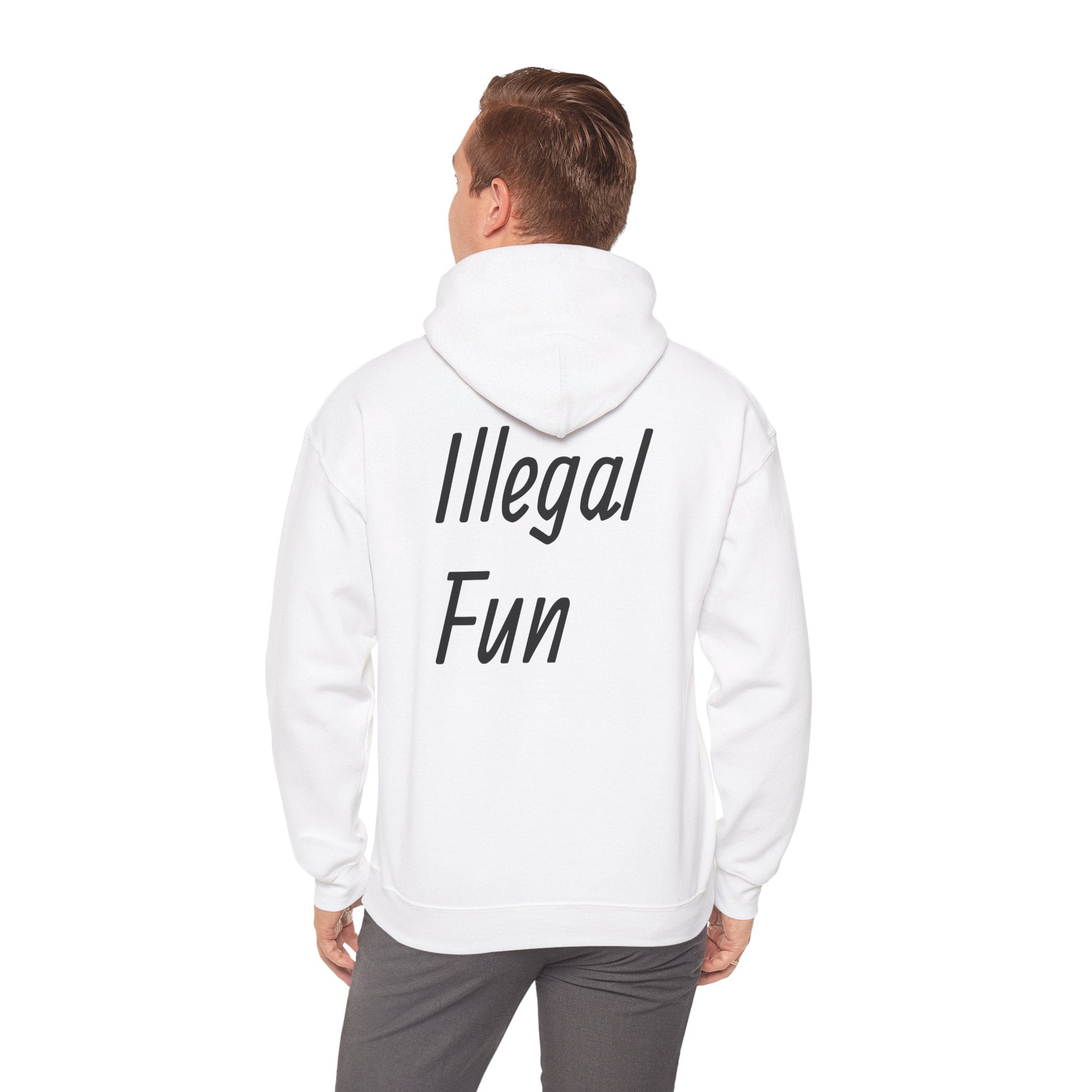 Cloud white Illegal Fun  Hoodie
