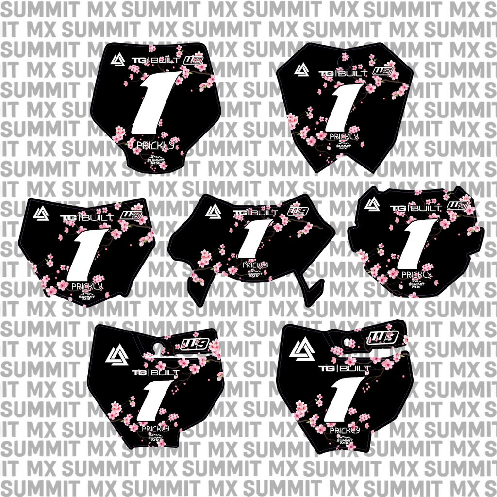 Cherry Blossom Number Plate Decal