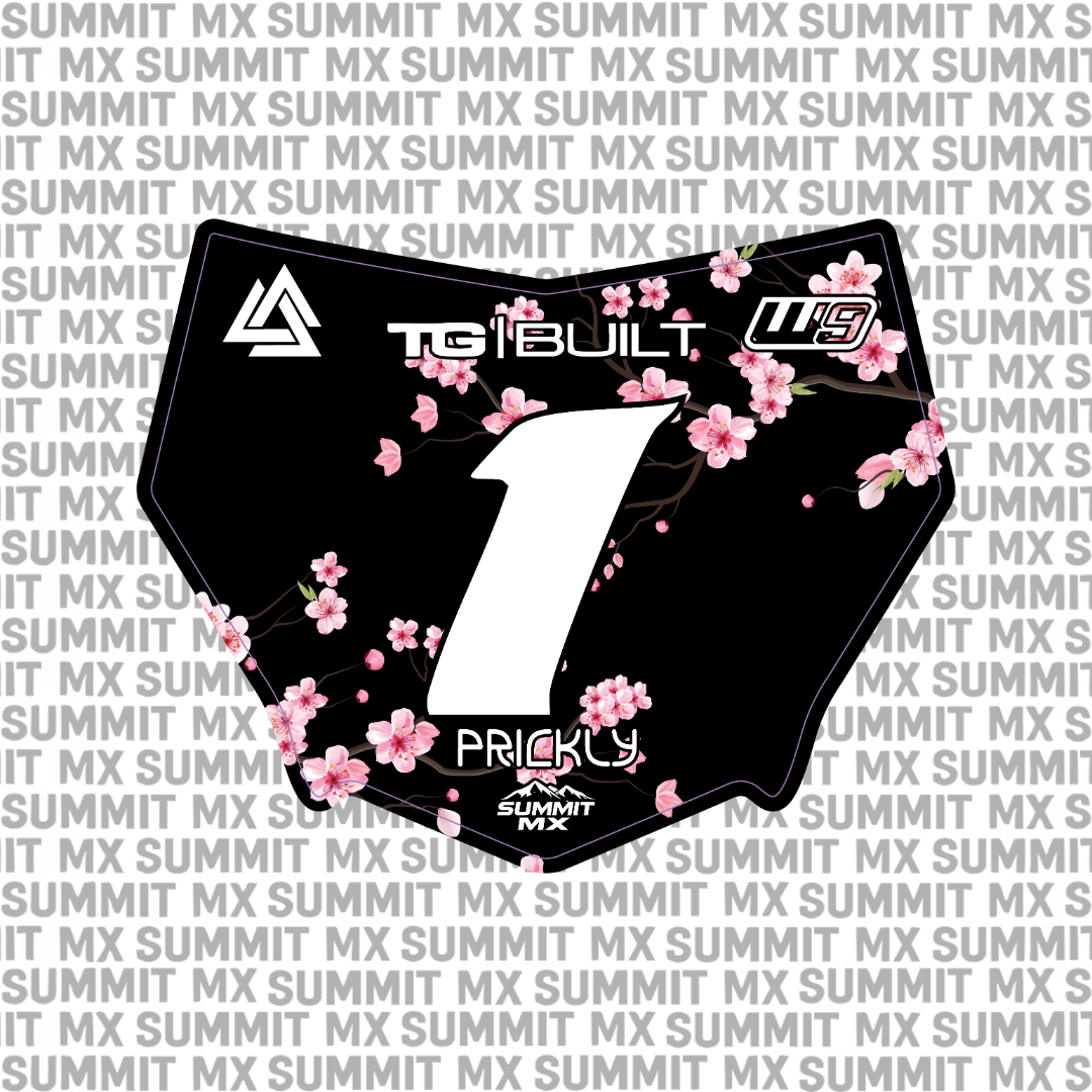 Cherry Blossom Number Plate Decal