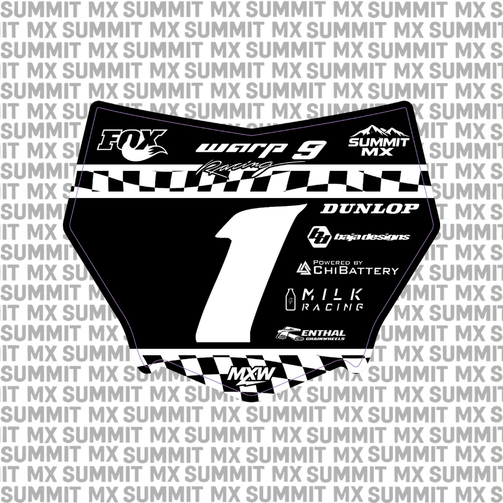 Finish Line Number Plate Decal