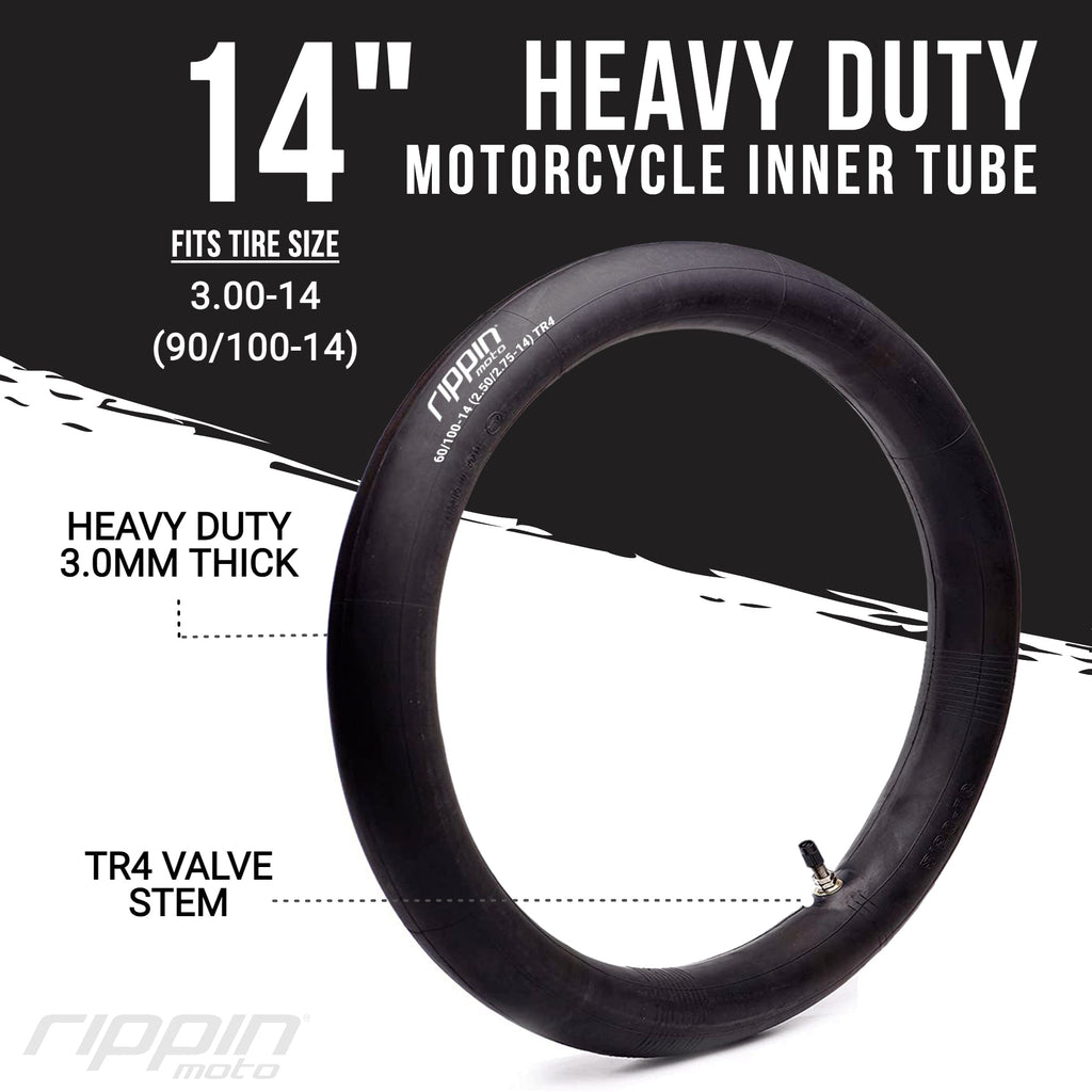 90/100-14 (3.0-14) Heavy Duty 14&quot; Inner Tube 3mm Thick