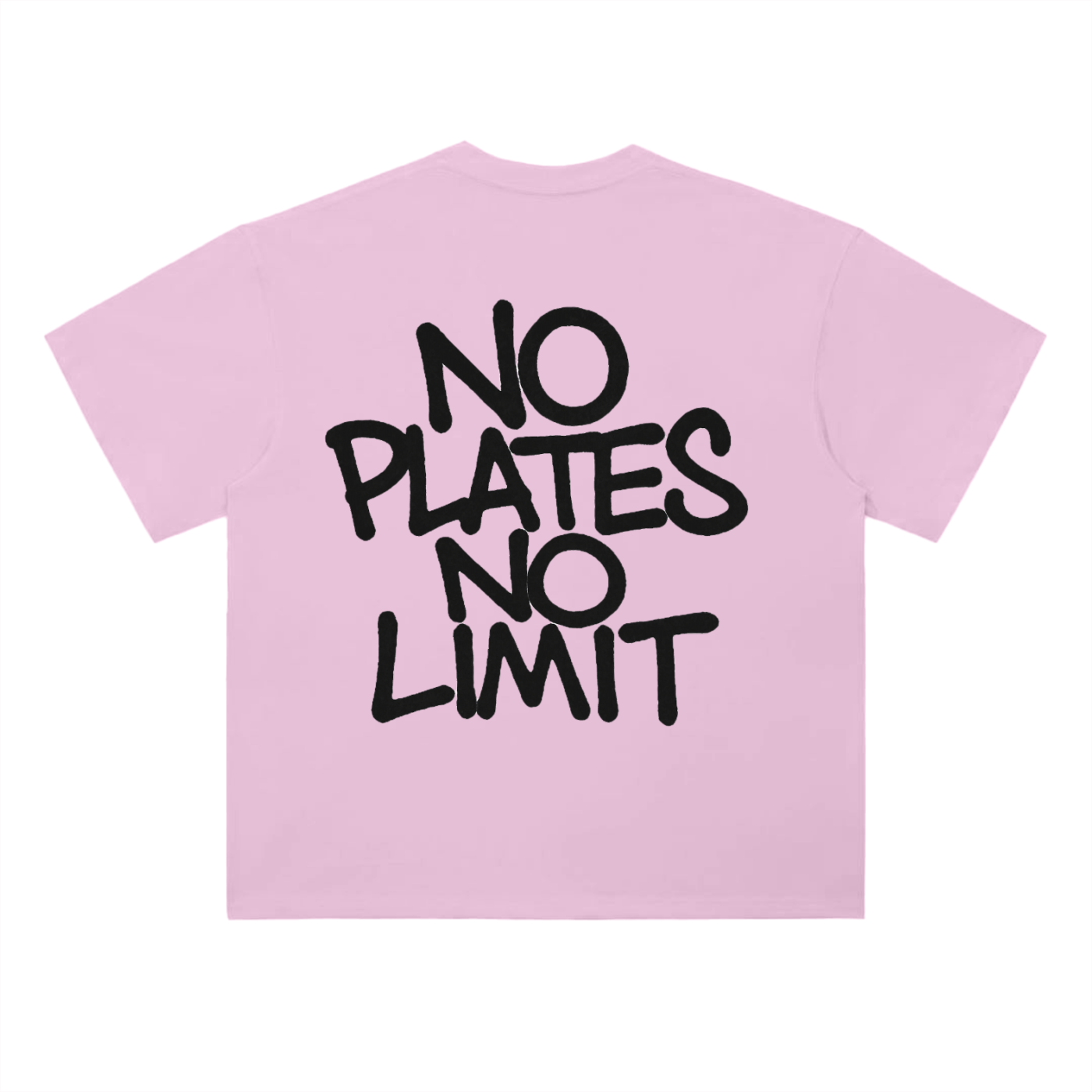 White NO PLATES Tee V3