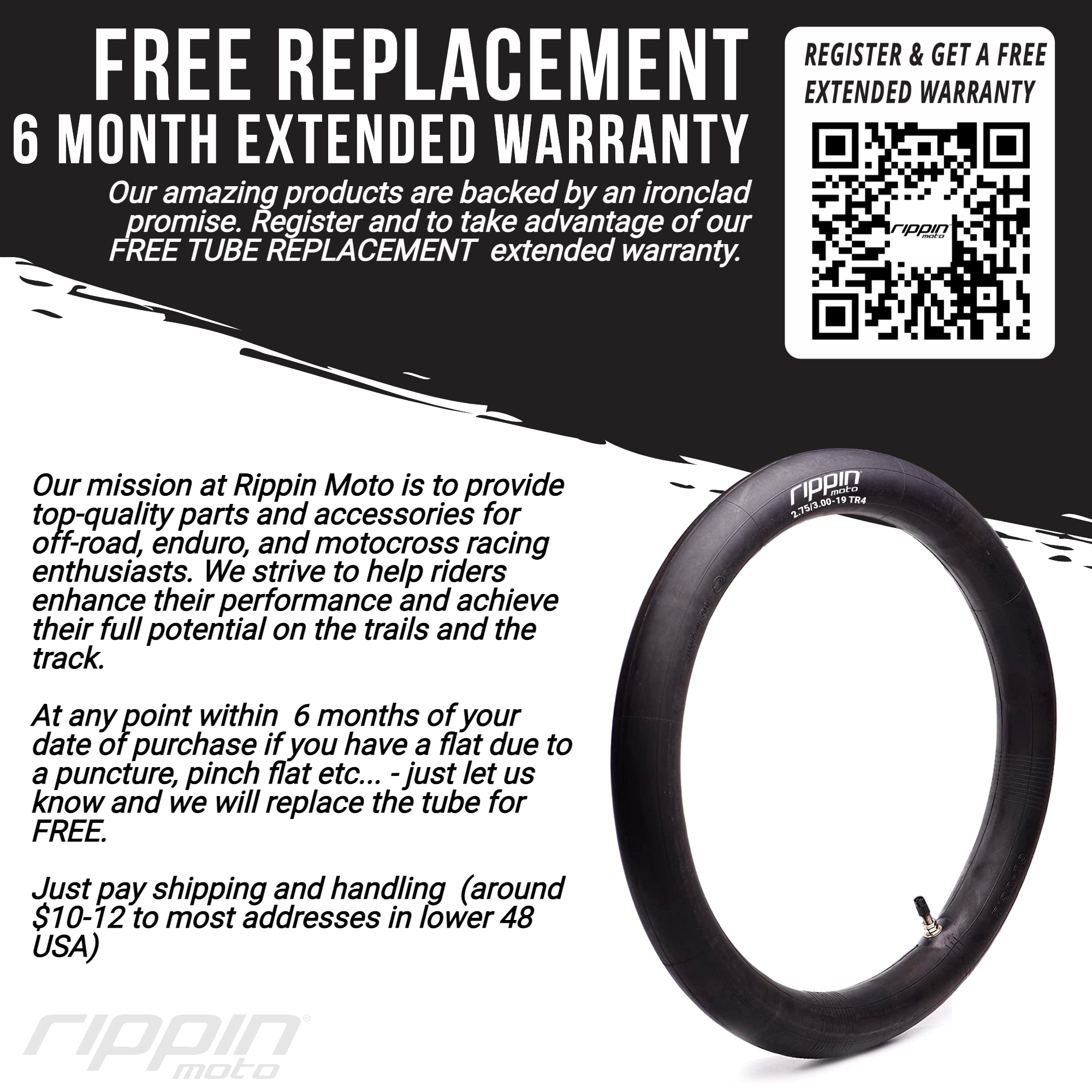 70/100-19 E-Moto 19" Inner Tube (2.75/3.00-19) for Surron, E-Ride PRO & Talaria